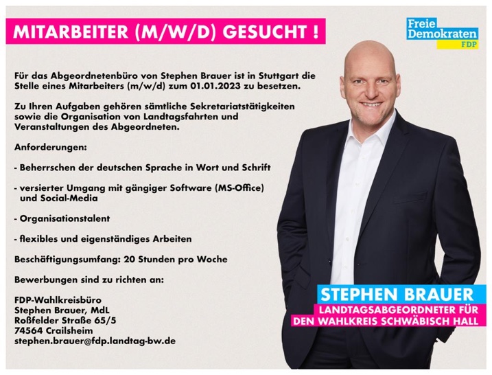 Stellenausschreibung Brauer